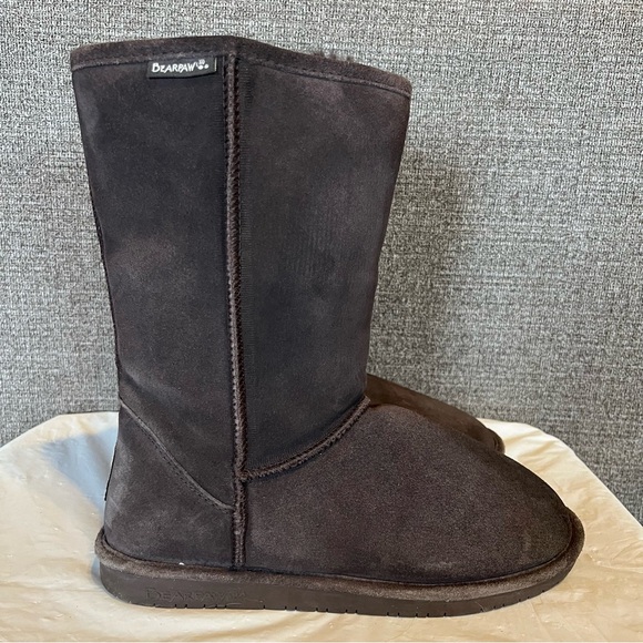 BearPaw Women’s Elle Tall Classic Brown Suede‎ Boots Sz 11 Winter Preppy Comfort - Picture 1 of 10
